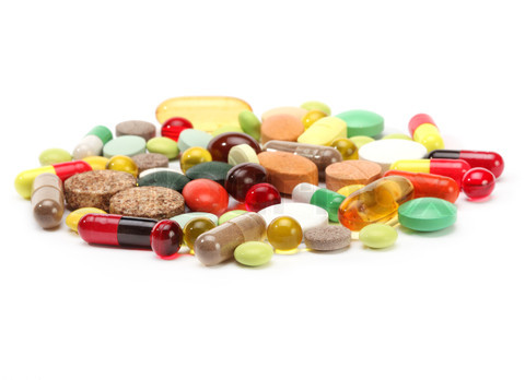 vitamins, pills and tablets