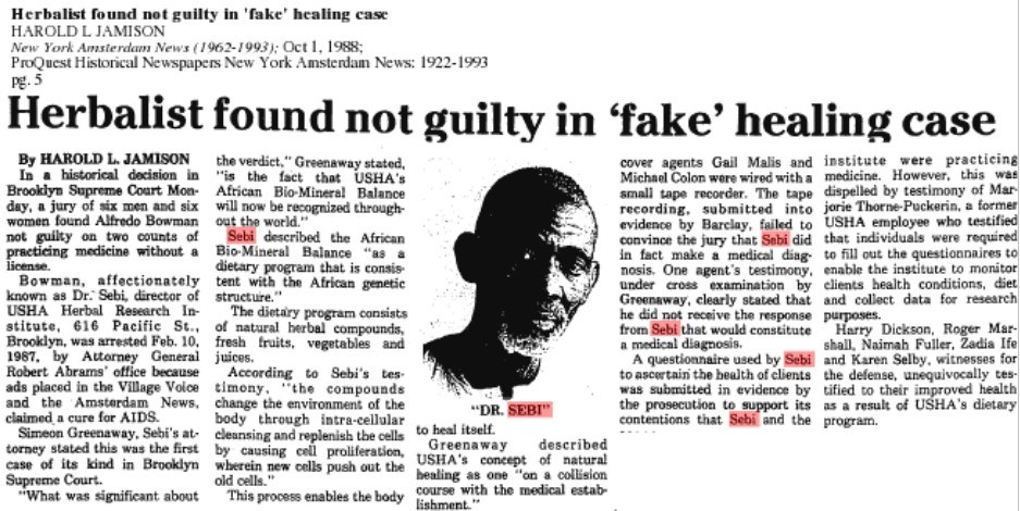 Dr Sebi's New York court case