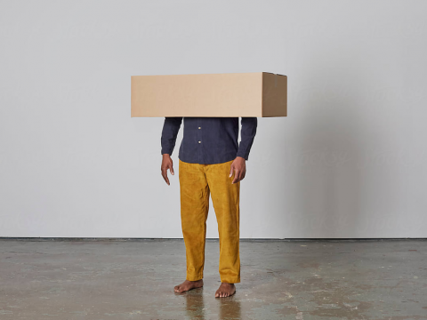 Man with box