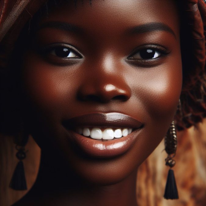 African woman teeth
