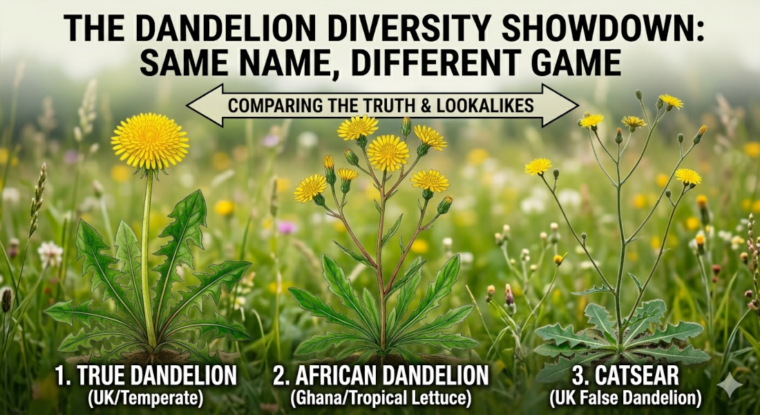 African Dandelion vs European Dandelion vs False Dandelion: How to Tell Them Apart Dandelion